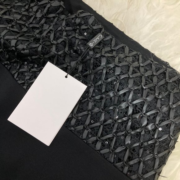 COPY - ALEXIS Sequin Embellishments Knee-Length Skirt - Picture 10 of 12